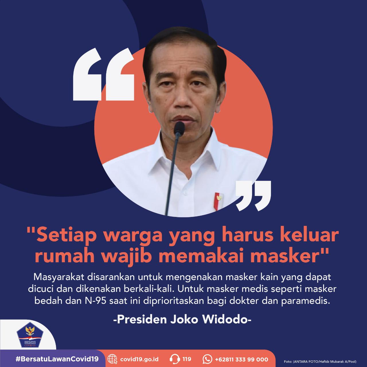 Setiap Warga Wajib Pakai Masker